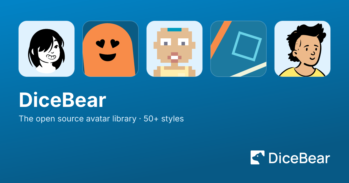 DiceBear | Open Source Avatar Library & API