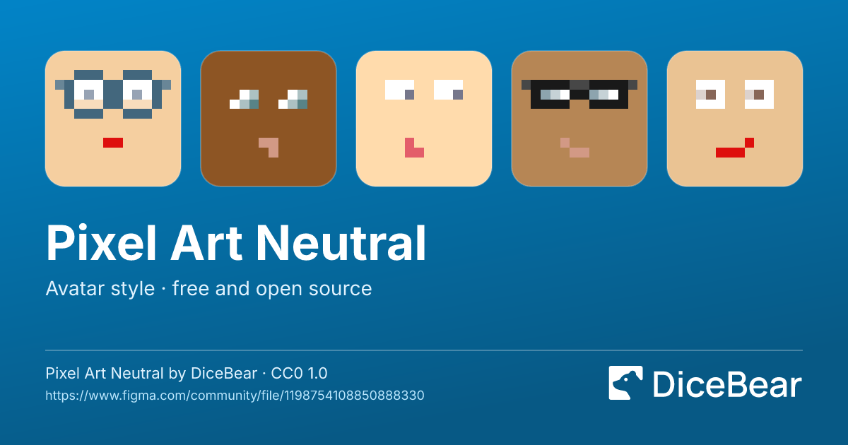 Pixel Art Neutral – Avatar Style | DiceBear